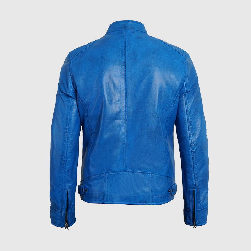 Blue Leather Jacket